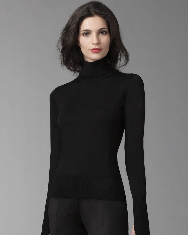 Classic Noir Fitted Turtleneck