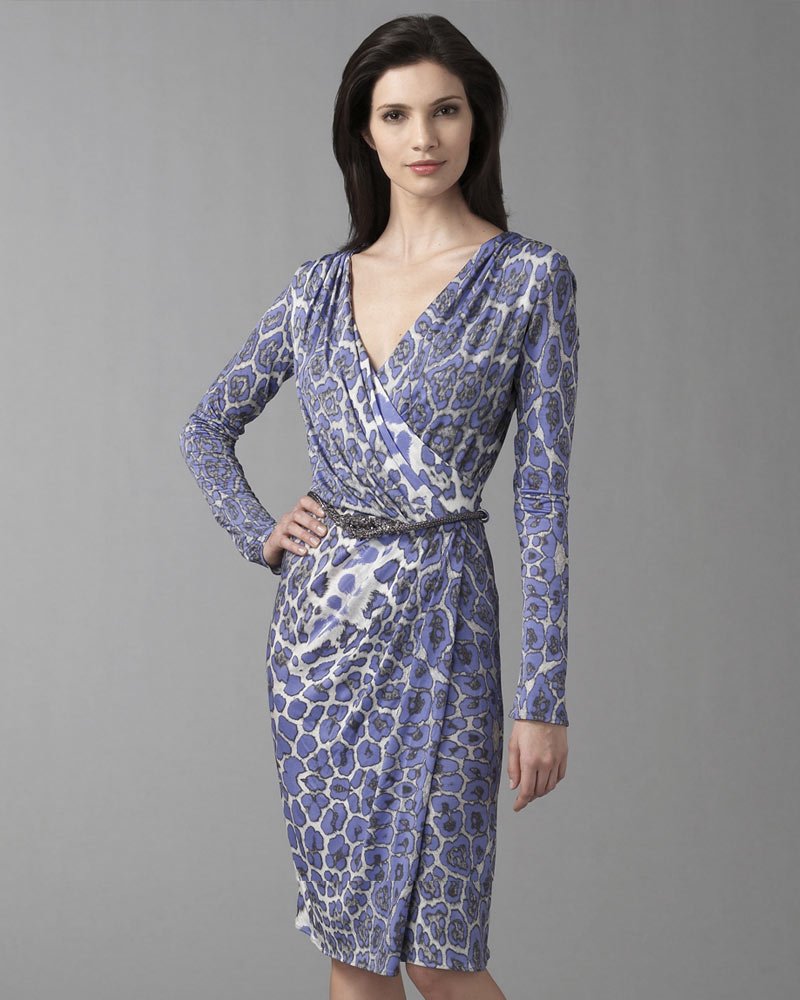 Violet Mirage Animal Print Wrap Dress