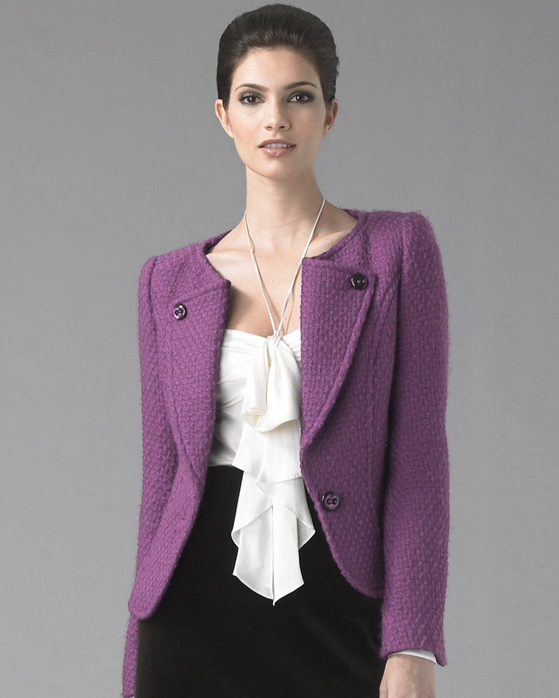 Elegant Textured Plum Blazer