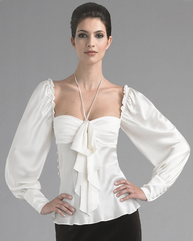 Romantic Ruffle Front Corset Blouse
