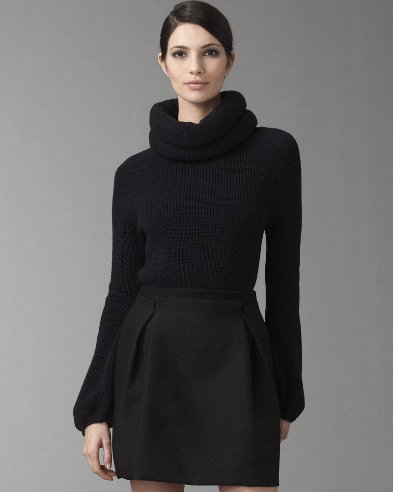 Grace Ribbed Turtleneck & Skirt Set