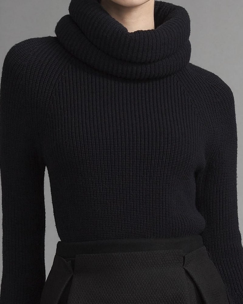 Grace Ribbed Turtleneck & Skirt Set - Image 2