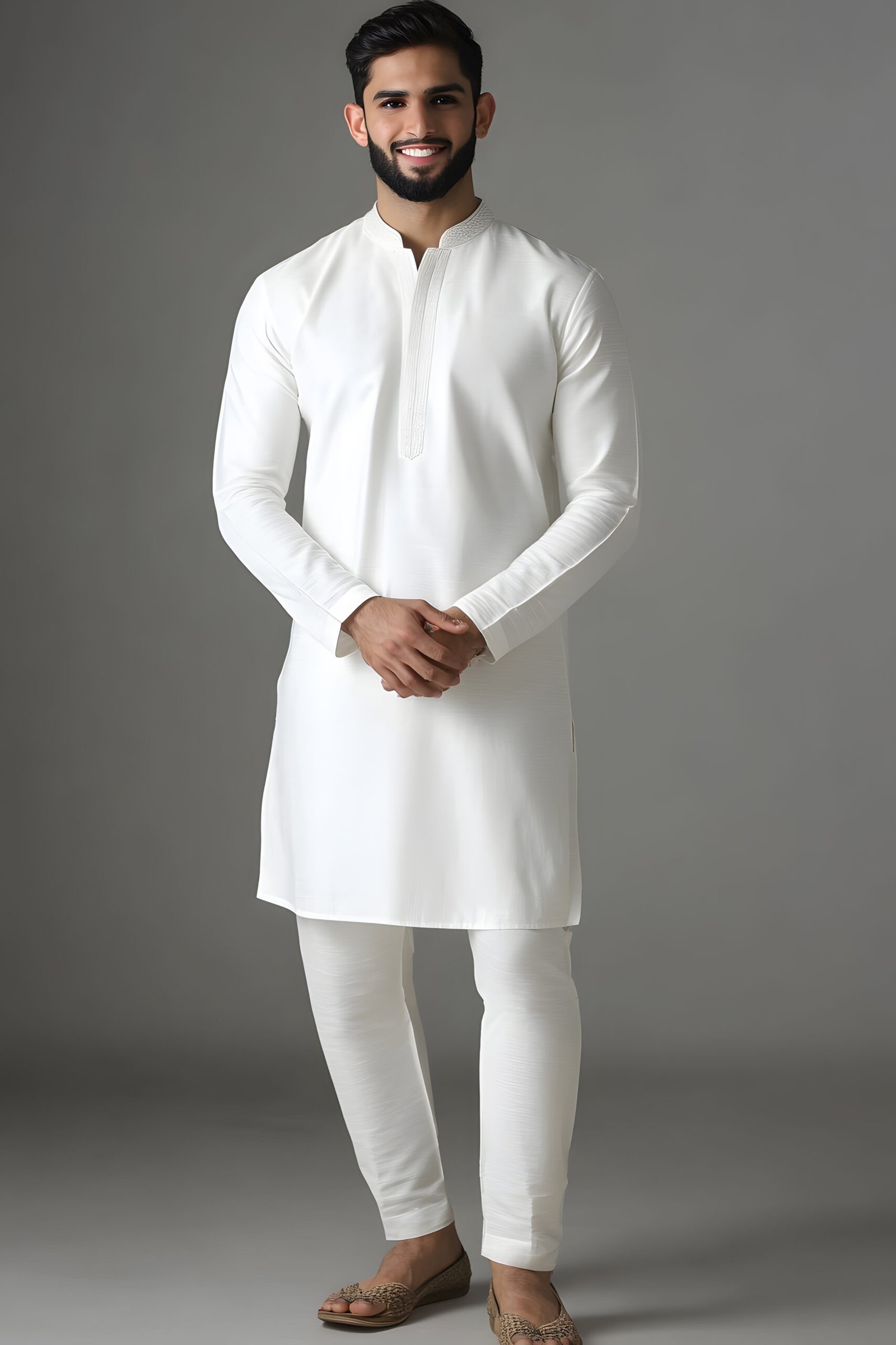 Classic White Kurta Pajama Set