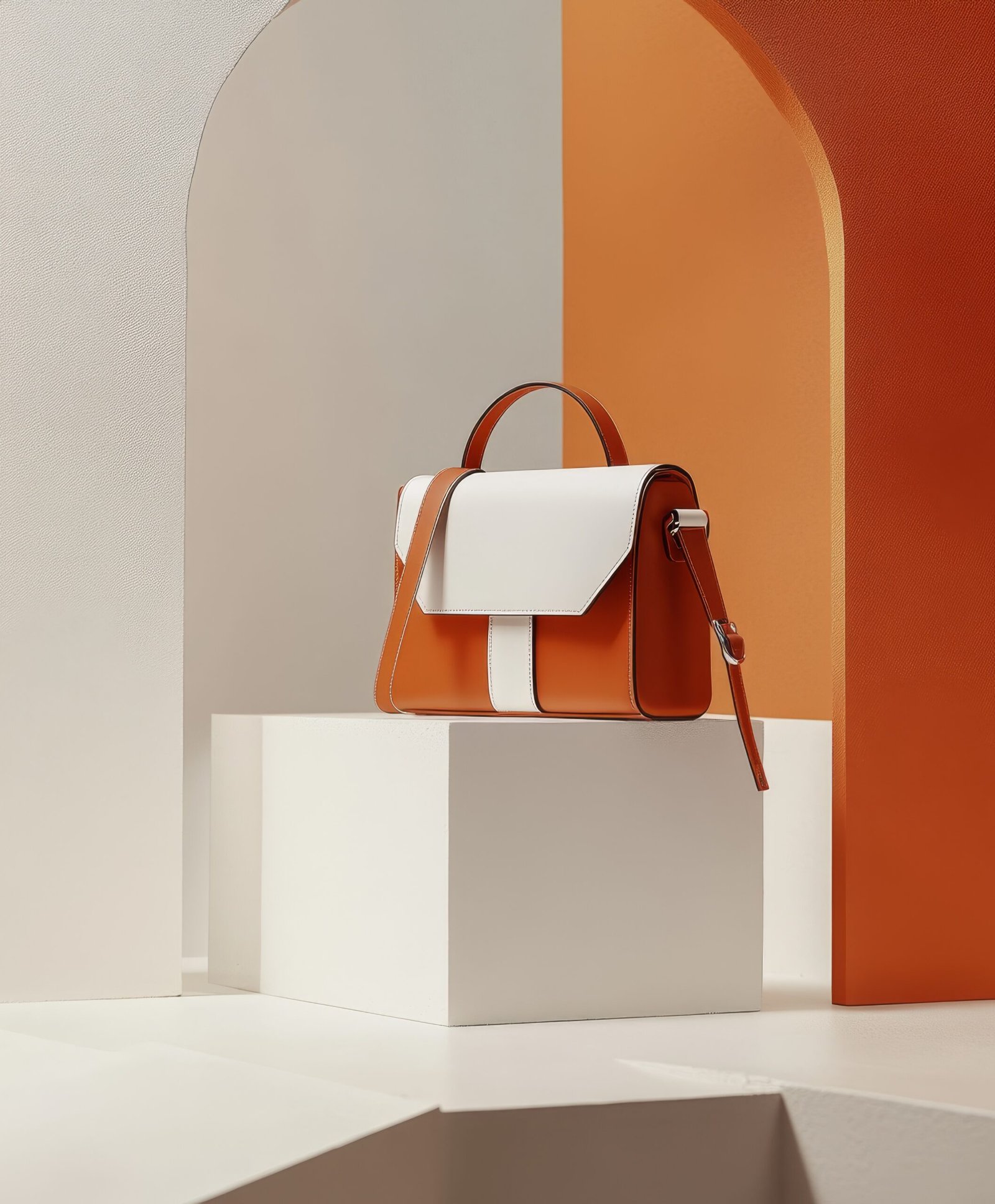 Dual-Tone Modern Satchel