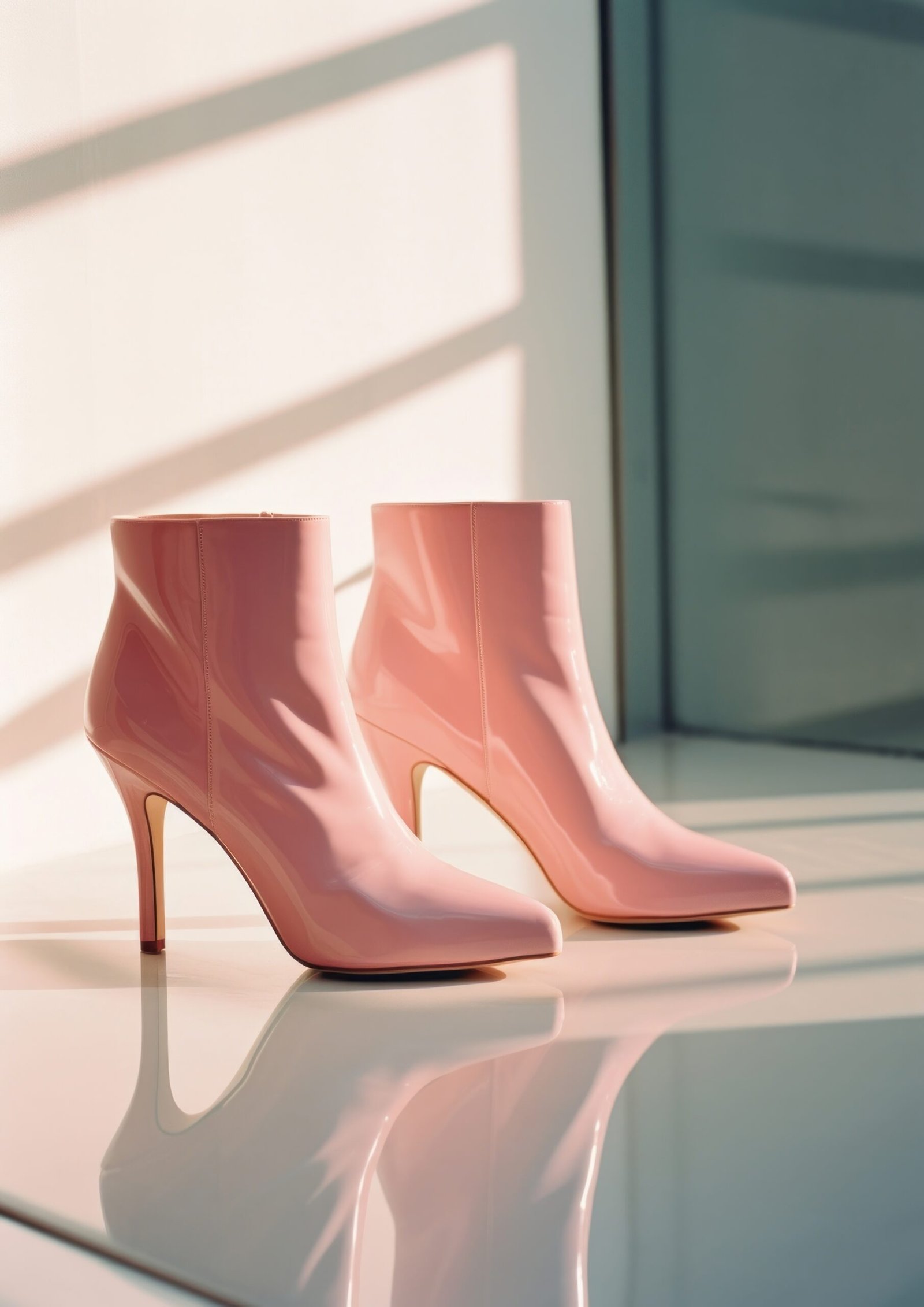 Rose Mirror Heel Boots