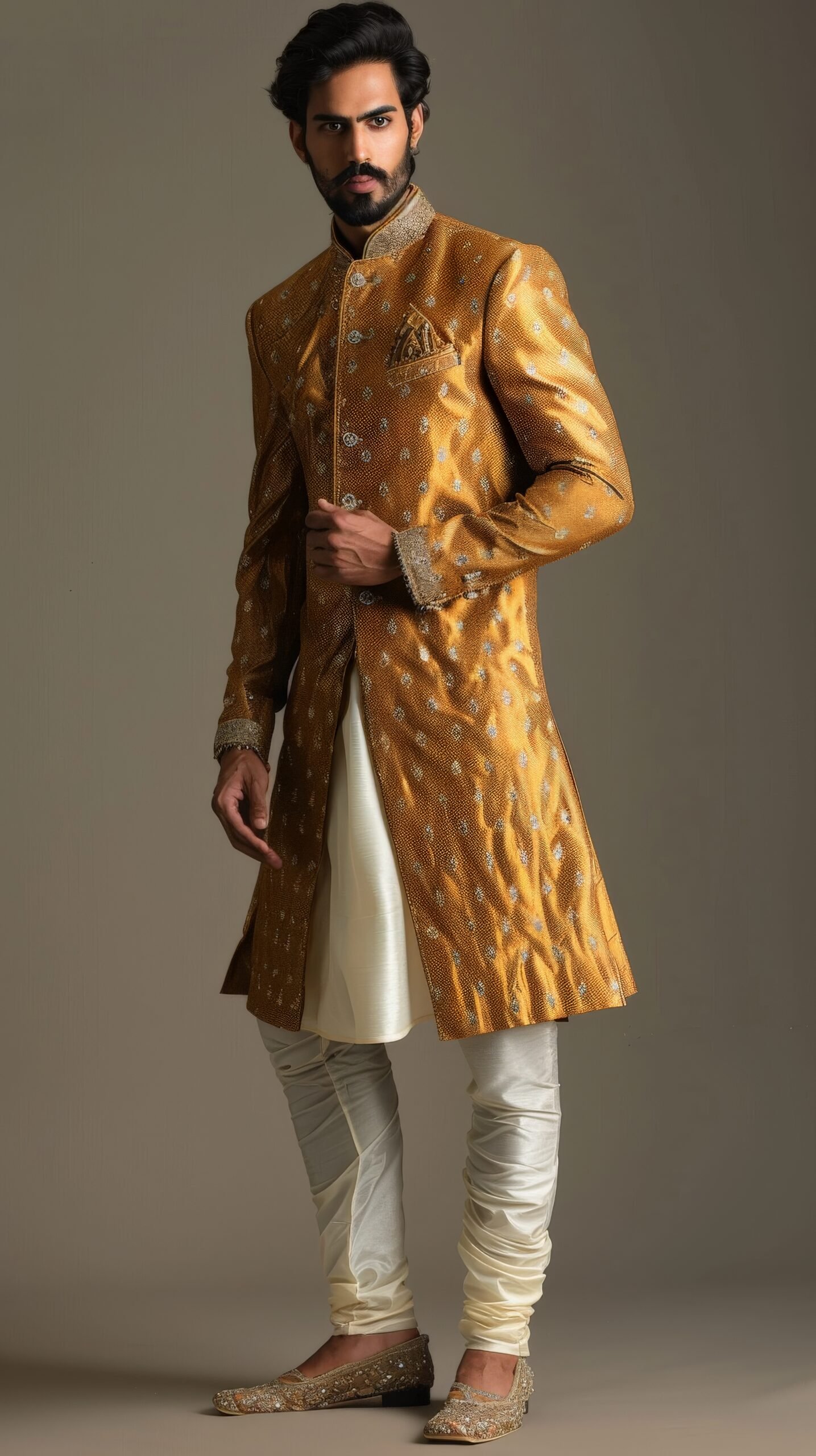 Gold Embellished Sherwani